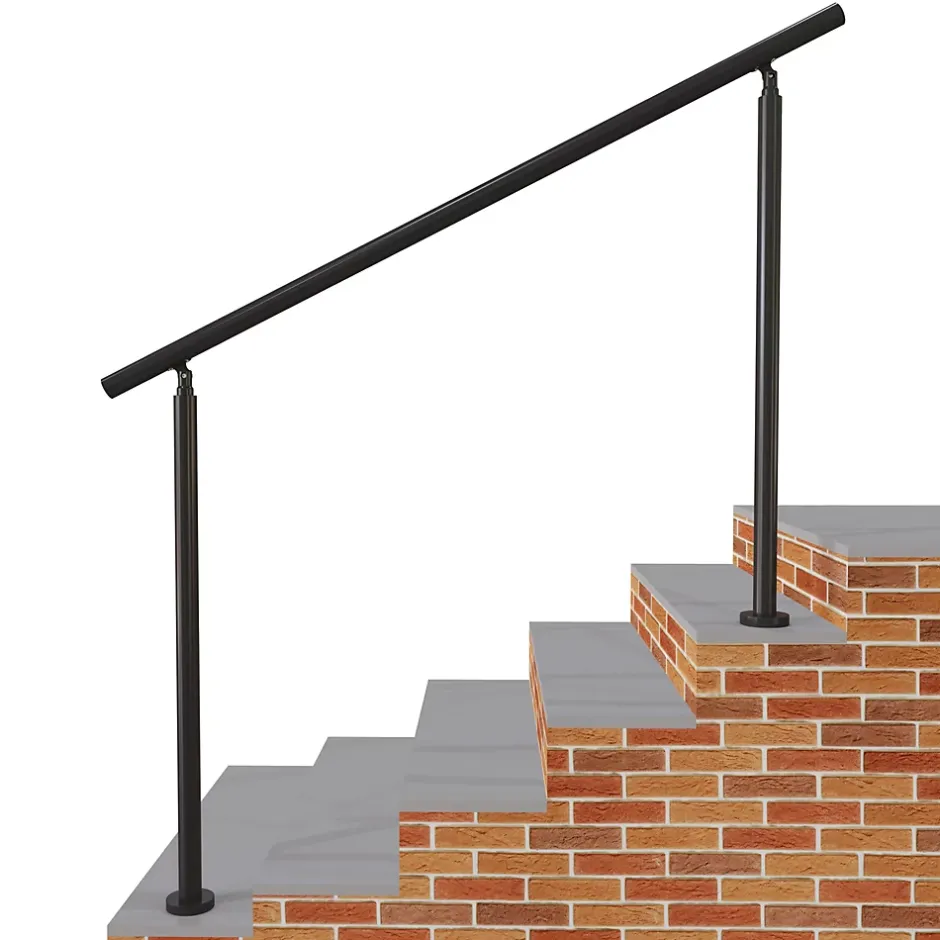 AICA Sanitaire Main courante 1.5 m noir mat inox 201 installation verticale escaliers rampes intérieur extérieur by Aica