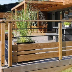 Main courante sapin pour pose murale ou garde-corps, Moka-Kordo Online