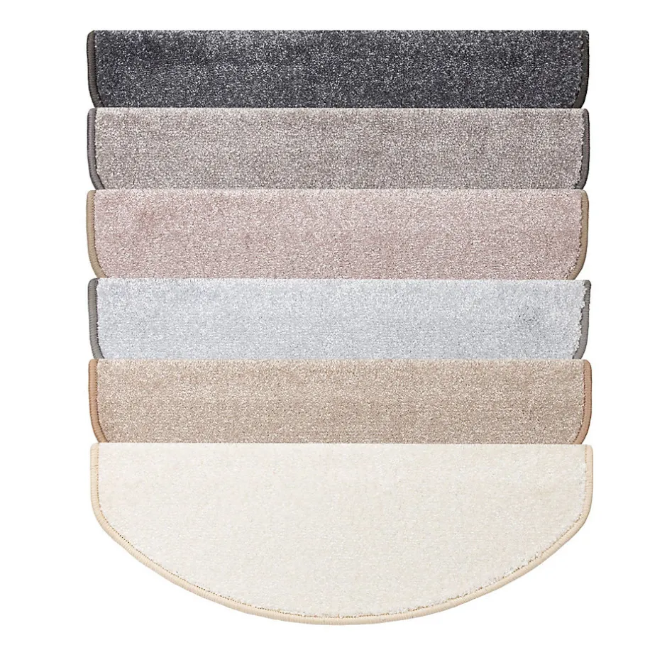 Floordirekt Marchettes d'escalier antidérapantes Sécuriser Vos marches Gris anthracite 23,5 x 65 cm Demi-circulaire