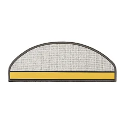 Marchettes d'escalier Dynasty Velours, antidérapantes, Terra, Semi-Circulaire, 23,5 x 65 cm --Floordirekt New