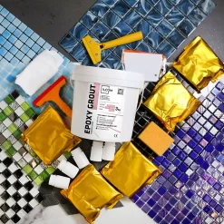 Mastic époxy bi-composant pour le remplissage des joints - Rose - 3Kg-Ilcom New