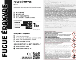 Ilcom Mastic époxy bi-composant pour le remplissage des joints - Noir - 1Kg