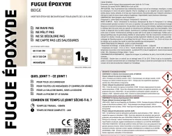 Mastic époxy bi-composant pour le remplissage des joints - Beige - 1Kg-Ilcom Best