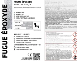 Mastic époxy bi-composant pour le remplissage des joints - Agent métallique - 1Kg-Ilcom Sale