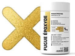 Ilcom Mastic époxy bi-composant pour le remplissage des joints - Or métallique - 1Kg