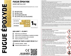 Ilcom Mastic époxy bi-composant pour le remplissage des joints - Or métallique - 1Kg