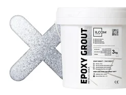 Mastic époxy bi-composant pour le remplissage des joints - Agent métallique - 3Kg-Ilcom New