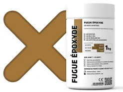 Mastic époxy bi-composant pour le remplissage des joints - Brun clair - 1Kg-Ilcom New