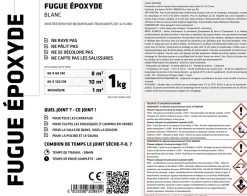 Ilcom Mastic époxy bi-composant pour le remplissage des joints - Blanc - 1Kg