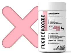 Mastic époxy bi-composant pour le remplissage des joints - Rose - 1Kg-Ilcom