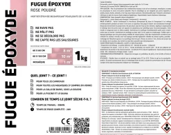 Mastic époxy bi-composant pour le remplissage des joints - Rose - 1Kg-Ilcom