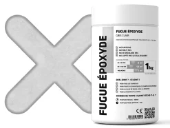 Ilcom Mastic époxy bi-composant pour le remplissage des joints - Gris - 1Kg