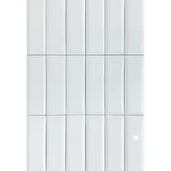 Lux Mosaic Mini Brick Ikon Pillow White Série Revêtement Porcelaine Premium 5x15cm