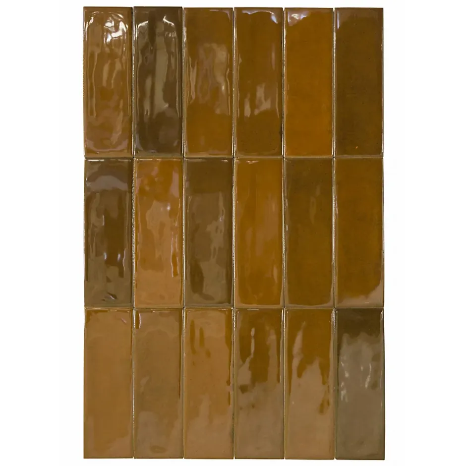 Lux Mosaic Mini Brick Série Calpe Terra Porcelaine Premium 5x15cm.