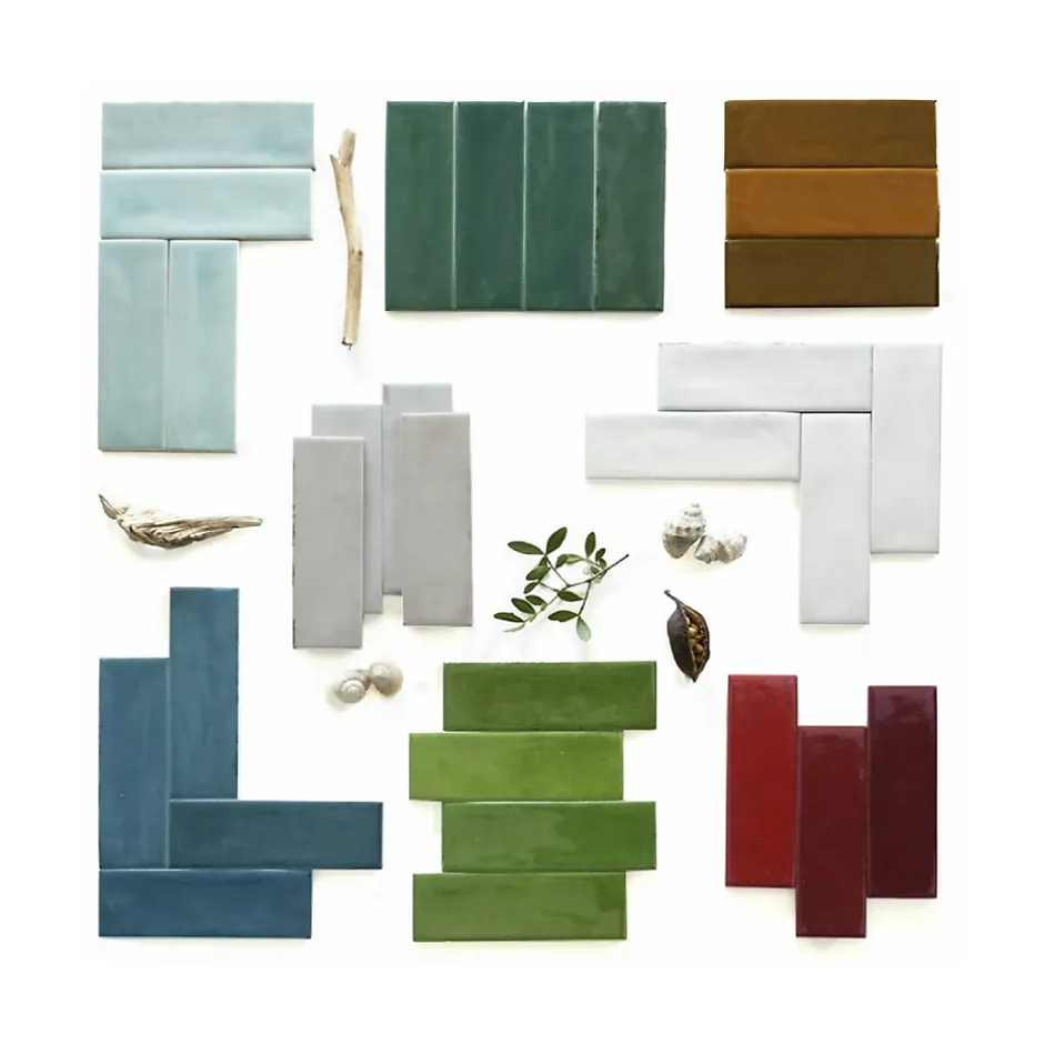 Lux Mosaic Mini Brick Série Calpe Terra Porcelaine Premium 5x15cm.