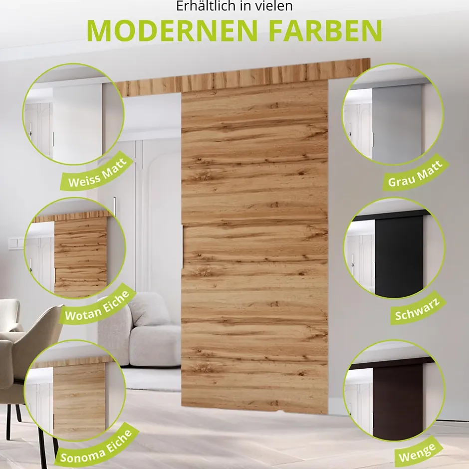 MINIO go for it , porte coulissante CLEAN A 106 cm portes de chambre, Blanc