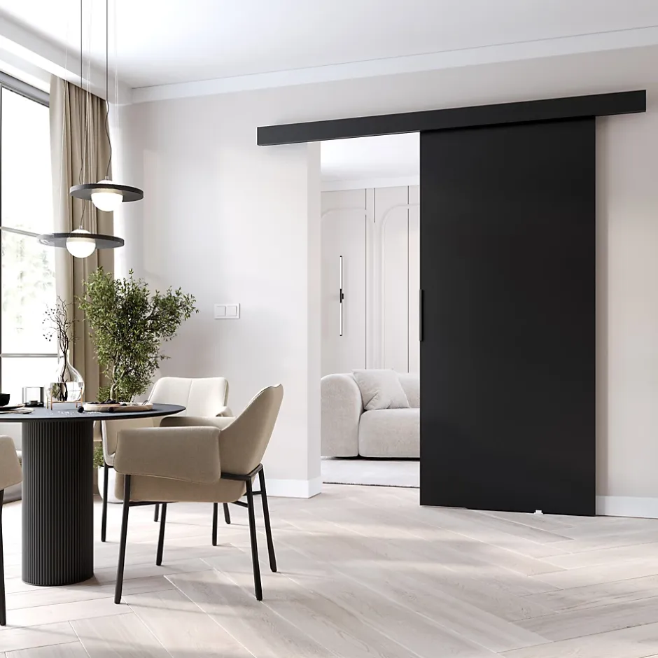 MINIO go for it , porte coulissante PRIM A 96 cm, Poignée noire, Noir