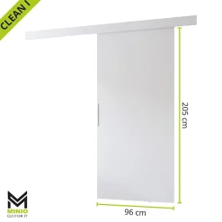 MINIO go for it , porte coulissante CLEAN I 96 cm portes de chambre, avec miroir, Chêne Sonoma