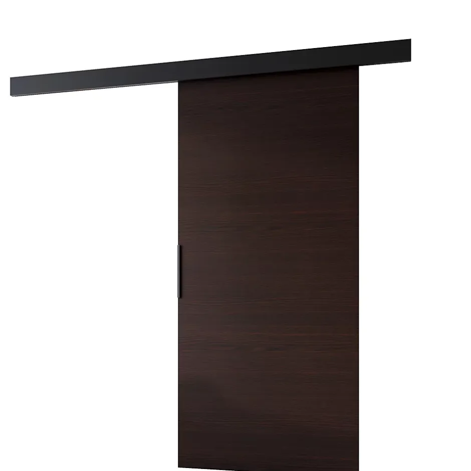 MINIO go for it , porte coulissante PRIM A 96 cm, Poignée noire, Wengé / Noir