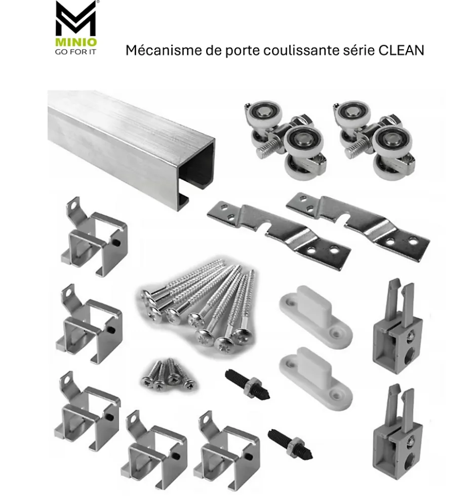 , porte coulissante CLEAN I 76 cm portes de chambre, avec miroir, Blanc-MINIO go for it