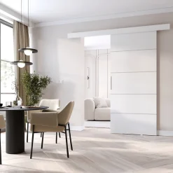 porte coulissante CLEAN B 86 cm Portes de chambre, Blanc-MINIO go for it Outlet