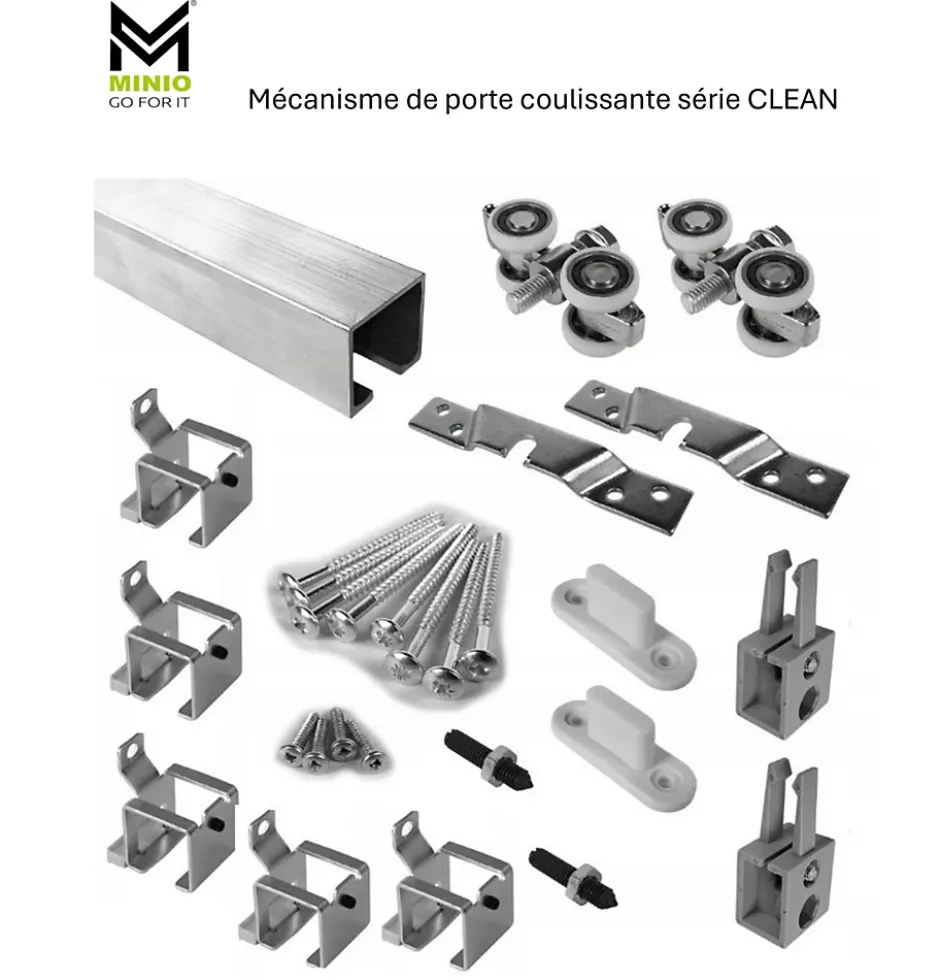 porte coulissante CLEAN B 86 cm Portes de chambre, Blanc-MINIO go for it Outlet