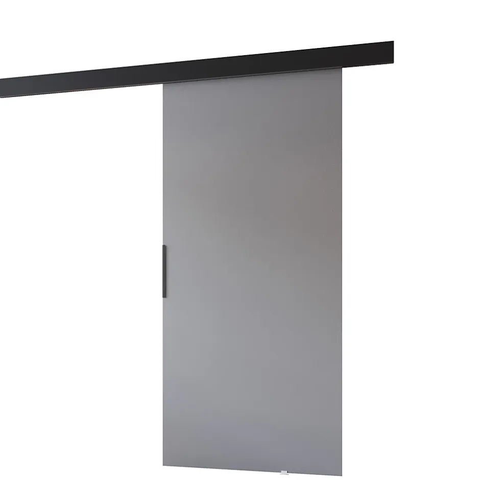 , porte coulissante PRIM A 86 cm, Poignée noire, Gris / Noir-MINIO go for it New