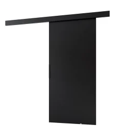 , porte coulissante PRIM A 106 cm, Poignée noire, Noir-MINIO go for it