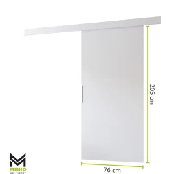 , porte coulissante PRIM A 76 cm, Poignée noire, Chêne Wotan / Noir-MINIO go for it Hot