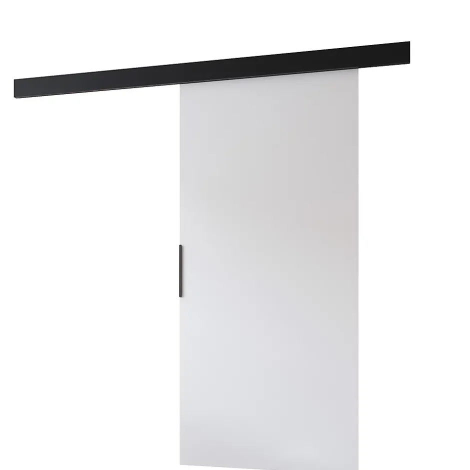 MINIO go for it , porte coulissante PRIM A 106 cm, Poignée noire, Blanc / Noir