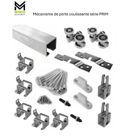 MINIO go for it , porte coulissante PRIM A 106 cm, Poignée noire, Blanc / Noir