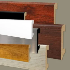 108ML de plinthe BC brossée en EqualWood HI-TEC POLYMERS 75x14mm Noir, Blanc, Aluminium etc. - BLANCHE-Eternal Parquet Outlet