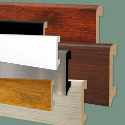 108ML de plinthe BC brossée en EqualWood HI-TEC POLYMERS 75x14mm Noir, Blanc, Aluminium etc. - BLANCHE-Eternal Parquet Outlet