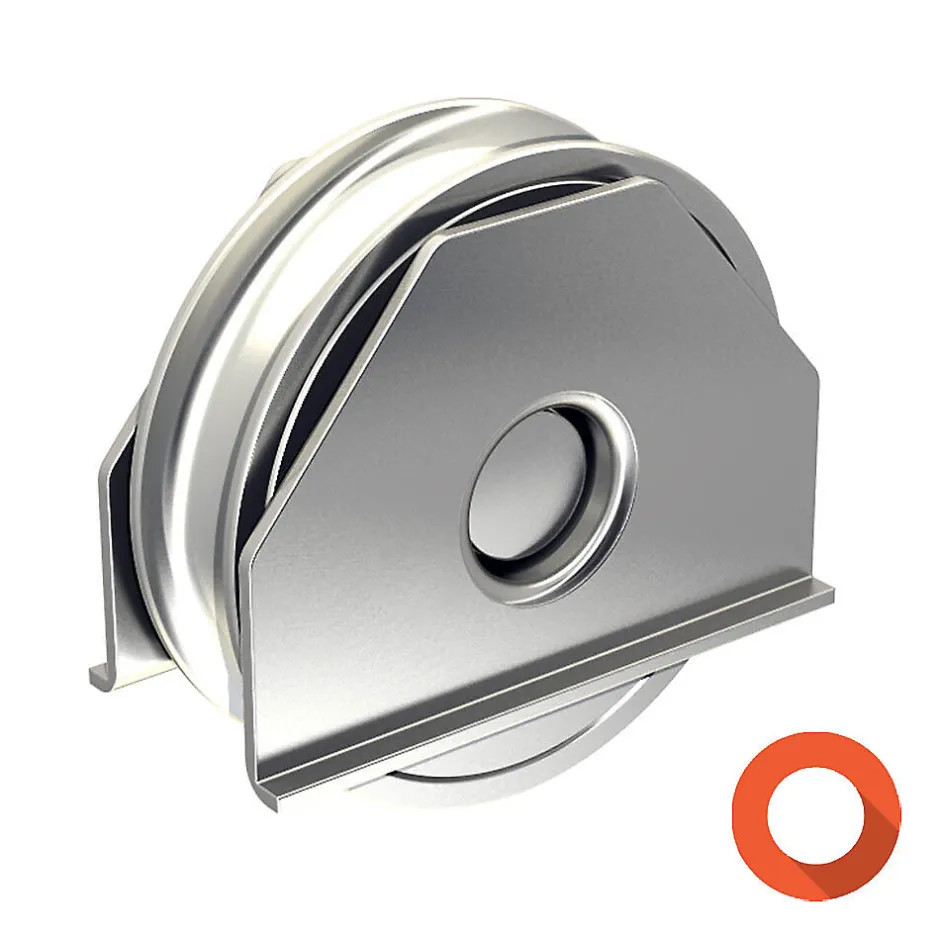 Slid’Up By Mantion Monture à souder pour portail coulissant - Galet 100 mm à gorge ronde 16 mm - 200 kg