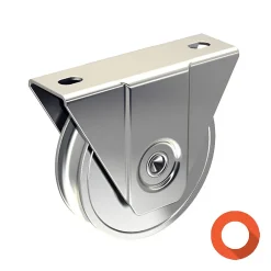 Slid’Up By Mantion Monture à support extérieur pour portail coulissant - Galet 80 mm à gorge ronde 16 mm - 200 kg