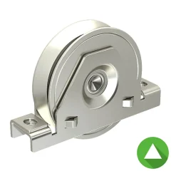 Slid’Up By Mantion Monture à support intérieur pour portail coulissant - Galet 100 mm à gorge en V 21 mm - 200 kg