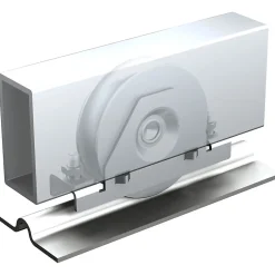 Slid’Up By Mantion Monture à support intérieur pour portail coulissant - Galet 100 mm à gorge en V 21 mm - 200 kg