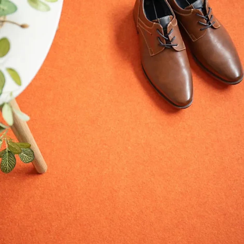 Moquette - Stand Event - Orange citrouille - 2 m x 10 ml-Décoweb Best