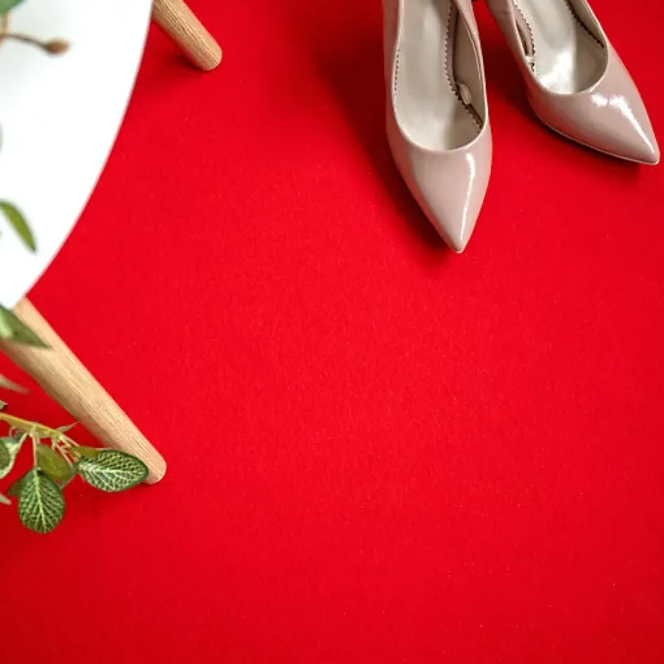 Décoweb Moquette - Stand Event - Rouge vif - 1 m x 10 ml