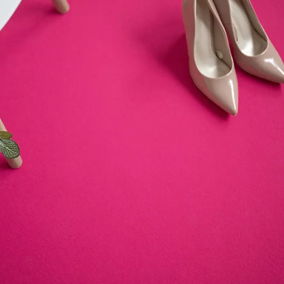 Décoweb Moquette - Stand Event - Rose Fushia - 2 m x 10 ml