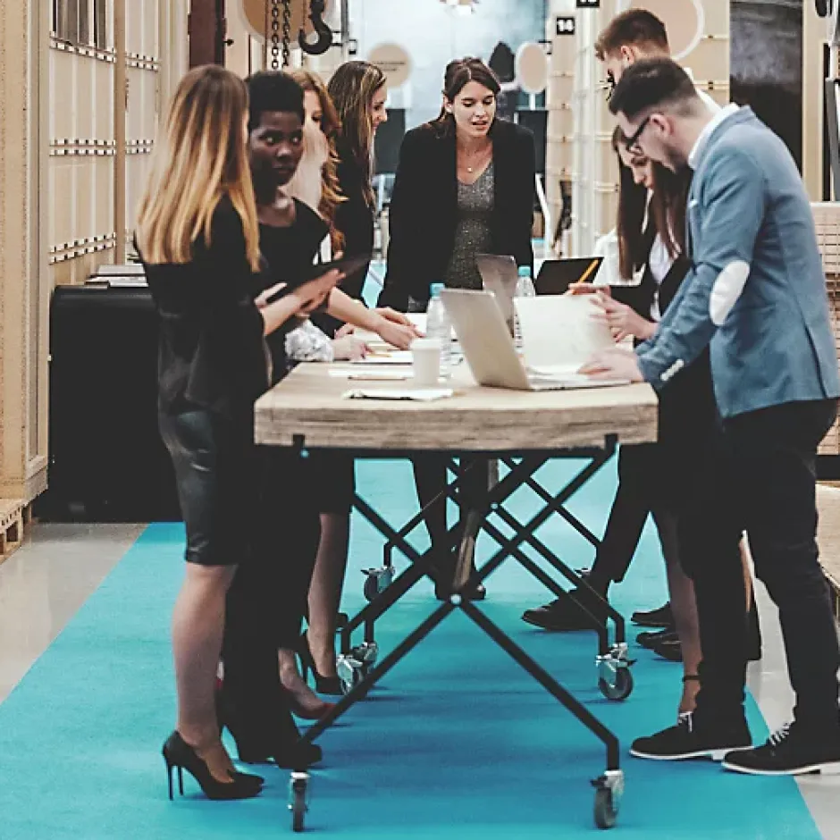 Moquette - Stand Event - Turquoise - 2 m x 10 ml-Décoweb Sale