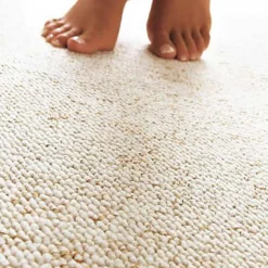 Moquette bouclée beige Berber Agadir 4 m (vendue à la coupe)- Discount