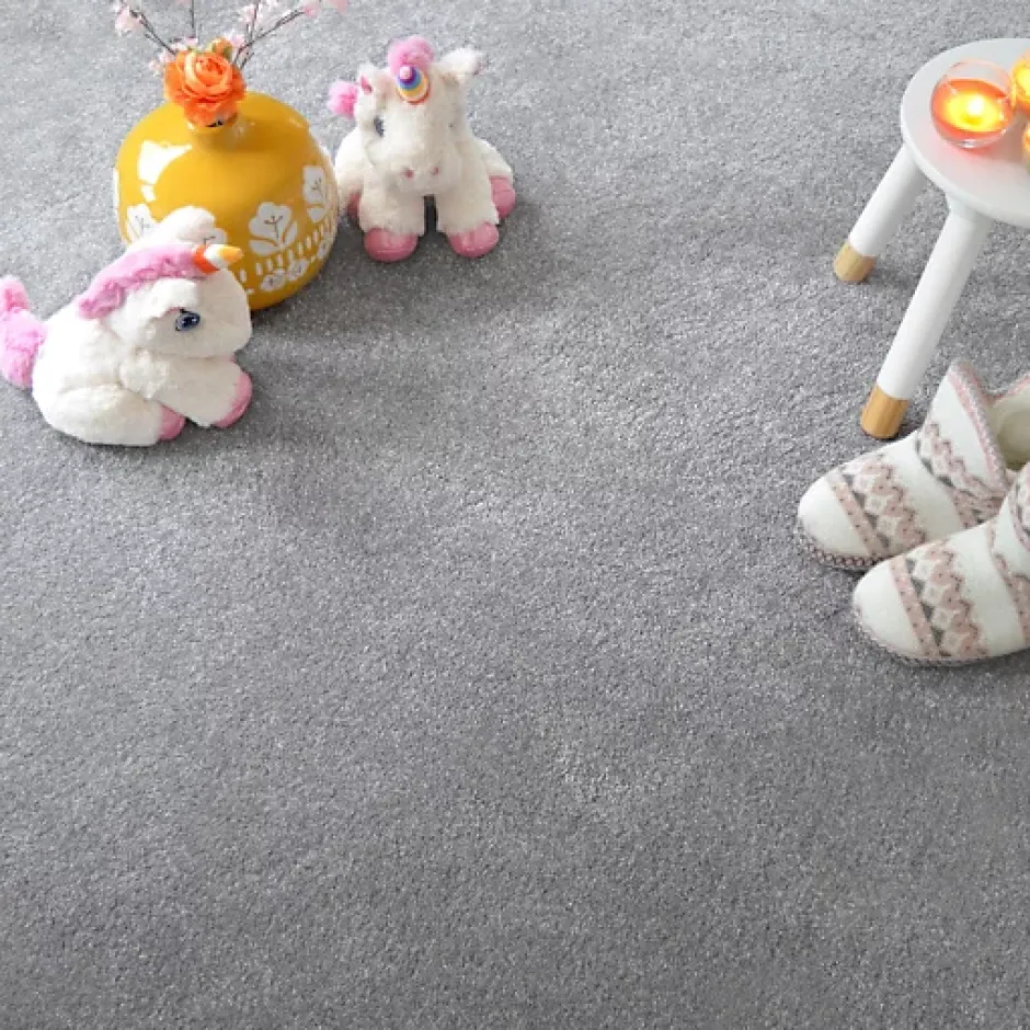 Décoweb Moquette chambre ou salon - Select - Gris - Rouleau de 5m x 4m