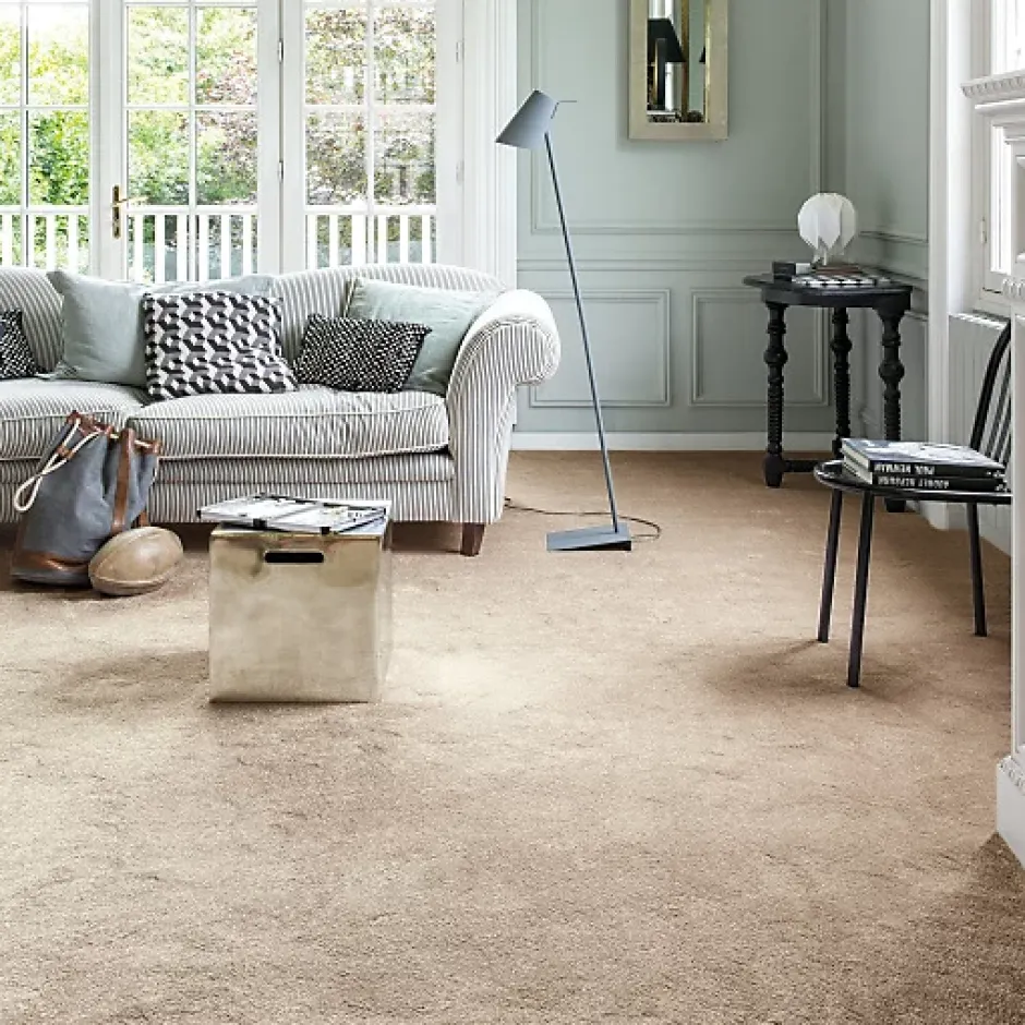 Décoweb Moquette chambre ou salon - Select - Marron clair - Rouleau de 4m x 3m