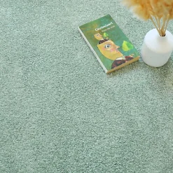 Moquette poils longs Touch - Vert sauge - Rouleau de 4m x 2m-Décoweb