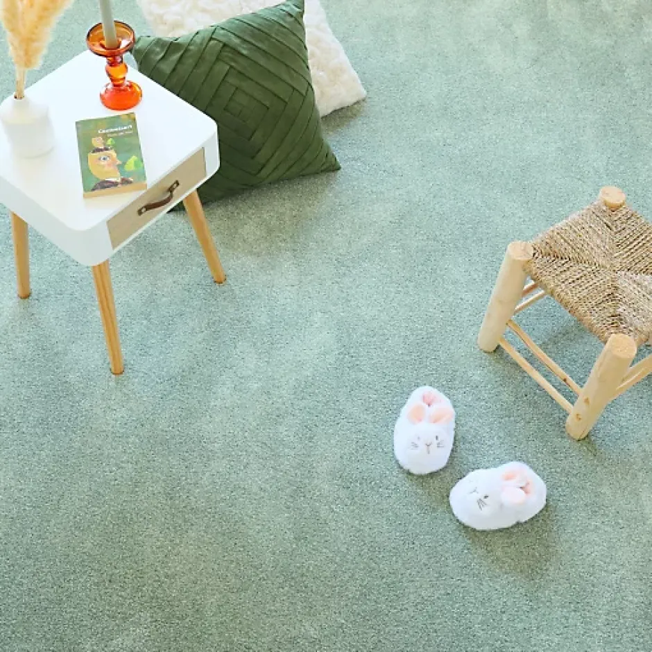 Moquette poils longs Touch - Vert sauge - Rouleau de 4m x 12m-Décoweb Online