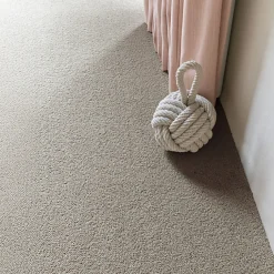 Moquette pure laine vierge bouclée - Mallow - Grège - Rouleau de 4m x 3m-Décoweb Sale