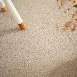 Moquette pure laine vierge bouclée - Mallow - Beige - Echantillon 15 x 20 cm-Décoweb Discount