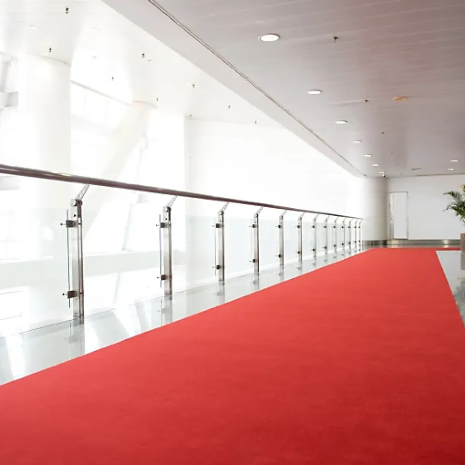 Moquette Stand Expo - Rouge vif - Rouleau de 2m x 55m-Décoweb Sale