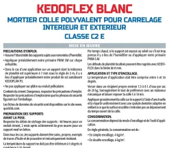 Mortier Colle Polyvalent pour Carrelage Kedoflex Blanc , Intérieur/Extérieur, sac de 25 kg-Semin Online
